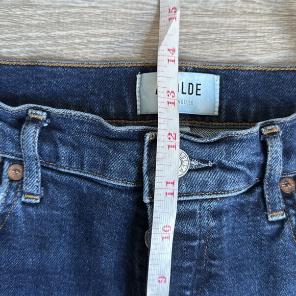 Agolde Nico High Rise Slim Denim Jeans in Fixation - Picture 9 of 13